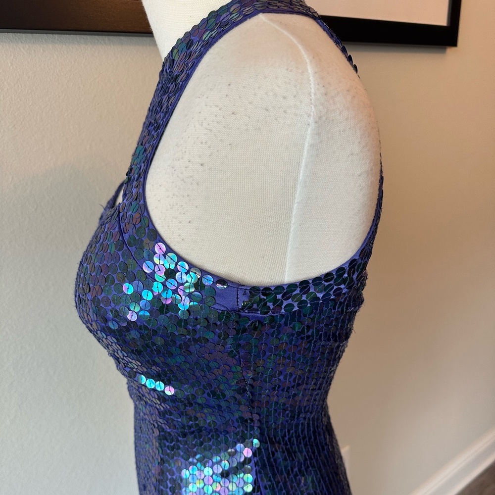 Adrianna Papell Evening Beautiful Vintage Sequin Dress - Picture 15 of 16